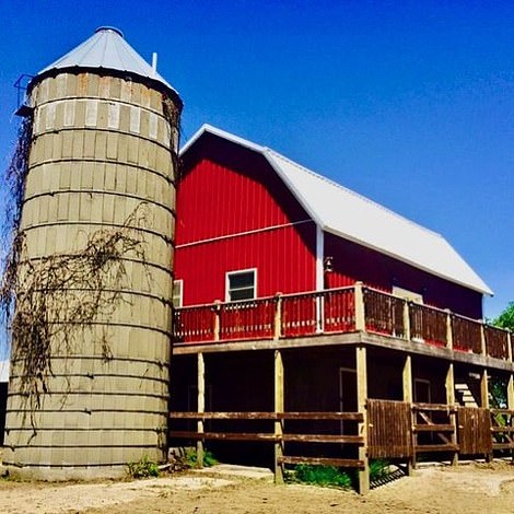 The family also own and operate a second Airbnb near the caboose called Silo on the Ridge (pictured)