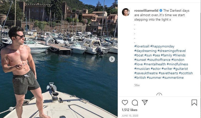 Ross posted a photo of his boat in Cannes on Instagram.